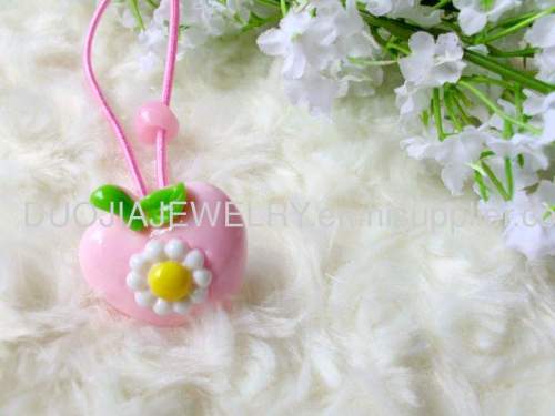 Children Hair accessories, Children Hair ornament DFS037 Fruit Resin Rubber Band /Hair Elastic Band for Girls