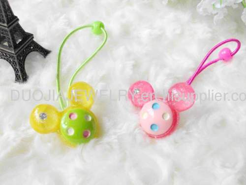 Children Hair accessories, Children Hair ornament DFS045 Attractive Mickey Shape Resin Rubber Band /Hair Elastic Band