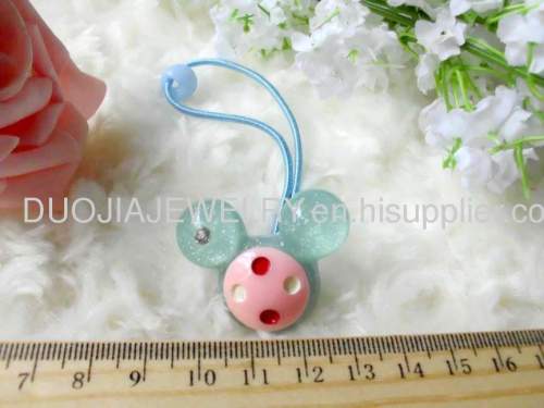 Children Hair accessories, Children Hair ornament DFS045 Attractive Mickey Shape Resin Rubber Band /Hair Elastic Band