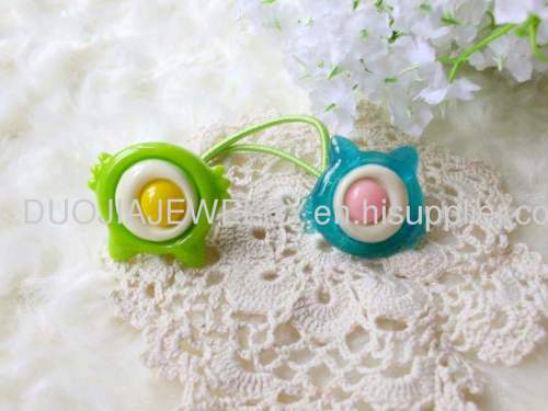 Children Hair accessories, Children Hair ornament SBDFS003 Lovely Cat Shape Resin Hair Rubber Bands/Hair Elastic Bands