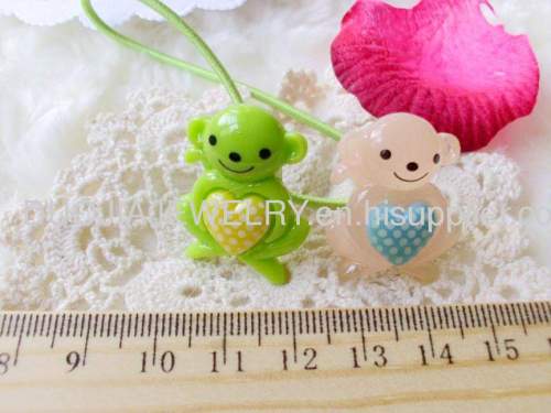 Children Hair accessories, Children Hair ornament SBDFS004 Lovely Monkey Resin Hair Rubber Bands/Hair Elastic Bands