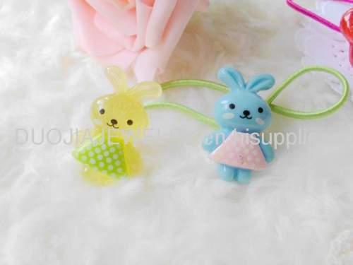 Children Hair accessories, Children Hair ornament 2012 fashion SBDFS015 Rabbit Hair Rubber Bands /Hair Elastic Bands