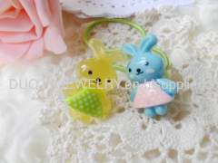 Children Hair accessories, Children Hair ornament 2012 fashion SBDFS015 Rabbit Hair Rubber Bands /Hair Elastic Bands