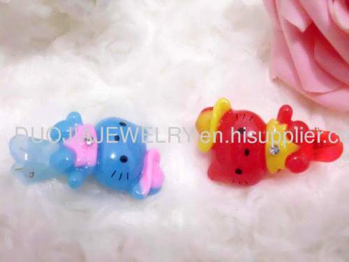 BBJ002 Cute Kitty Cat Shape Duck Mouth Resin Hairpin /Hair Clip Children Hair accessories, Children Hair ornament