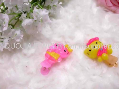 BBJ002 Cute Kitty Cat Shape Duck Mouth Resin Hairpin /Hair Clip Children Hair accessories, Children Hair ornament