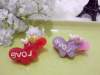 Children Hair accessories, Children Hair ornament Handmade BBJ007 Cute Heart Resin Duck Mouth Hairpin/Hair Clip