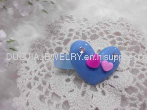 BBJ010 Lovely Heart Shape Resin Duck Mouth Hairpin/Hair Clip Children Hair accessories, Children Hair ornament