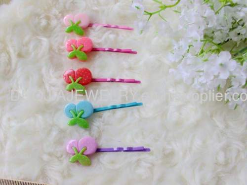 2012 fashion Handmade YZJ008 Iron and Resin Hair Clip/ Hair Grip Children Hair accessories, Children Hair ornament