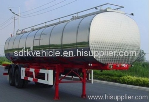 Stainless steel oil tanker trailer