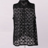 black lady lace sleeveless tops