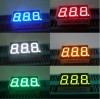 Ultra Blue,White,Green,Red and Amber 3 digit 0.36 inch 7 segment led display used for temperature indicators