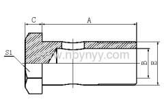 700M METRIC BOLT HYDROLIC HOSE FITTING CARBON STEEL PIPE BOLT