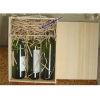 Wooden wine boxes for 3 bottles packaging, slide lid box