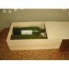 Wooden two bottles wine box, slide lid wine box