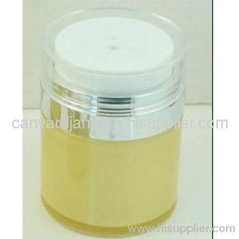 Eye cream press jar yellow Acrylic cream jar