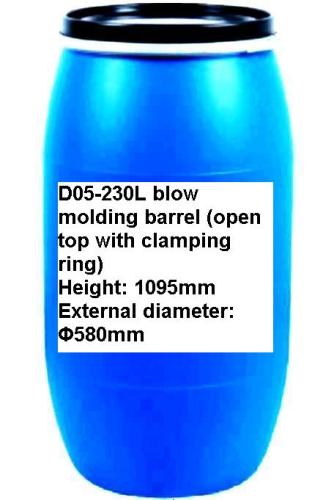 D05-230L Blow Molding Barrel (open top with clamping ring)