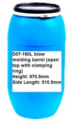 D07-160L blow molding barrel (open top with clamping ring)