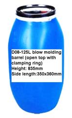 D08-125L blow molding barrel (open top with clamping ring)