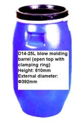 D14-25L blow molding barrel (open top with clamping ring)