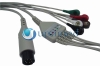 Pro1000 One piece 5-lead ECG Cable with leadwires