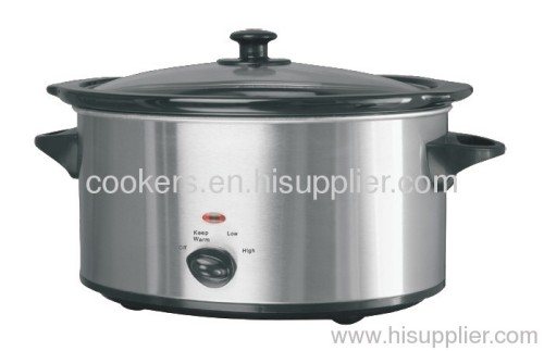 Electric Oval Slow Cooker Stainless steel