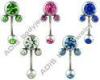 Mickey Cute Colorful Surgical Steel Crystal Piercing Belly Ring Jewelry For Engagement