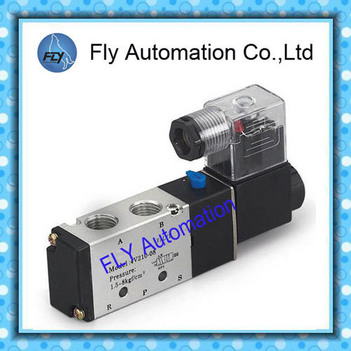 4V210-08 5/2 way 0.15-0.8 Mpa DIN43650B Solenoid valve