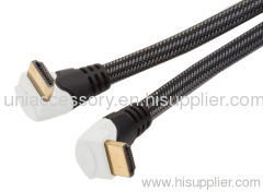 90 degree rotatable HDMI cable with ethernet 3D