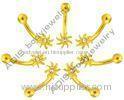 Gold Crystal Beautiful Unisex 316l Stainless Steel Eyebrow Jewelry For Wedding