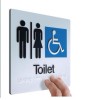 sign plate with braille, steel sign with braille,braille sign, room sign,toilet sign