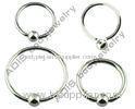 Unisex Cool Anodized Titanium 316l Stainless Steel Piercing BCR Ring For Nose, Ear