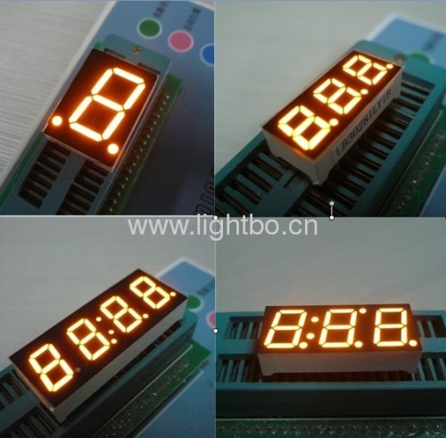 Amber 7 segment led numeric display, various character height available