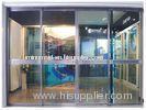 Durable Heavy Duty Aluminum Sliding Door, Office Metal Partition Sliding Doors With Glass