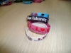 custom wide silicone wristband/bracelet filled in colors golw at night