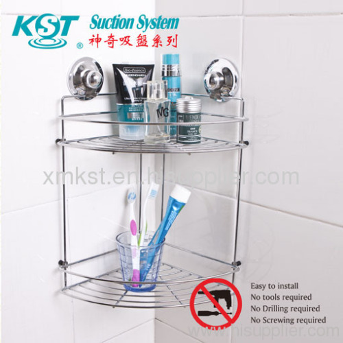 Super Suction hook 2 tier larger Corner basket