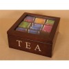 MDF wood stained tea boxes