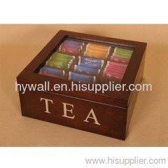 MDF wood stained tea boxes