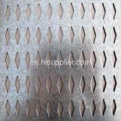 steel diamond hole perforated metal