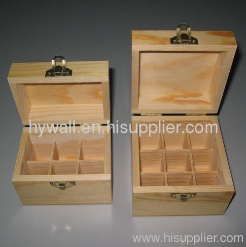 Wooden box, essential oil bottle box, dividers box