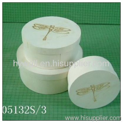 Wooden round cake box, circle box