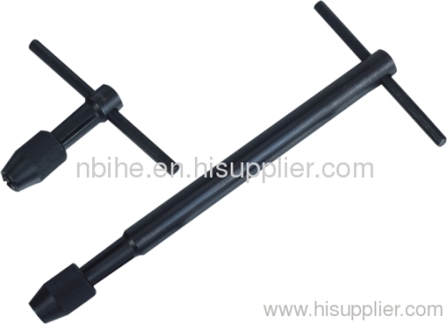 T handle T type tap wrench spanner--chuck type Black oxide or chrome plated finish