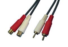 RCA Cable 2 RCA Male To 2 RCA Female