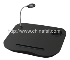 Hot selling laptop desk with built-in cushion and light