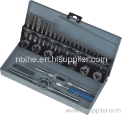 32PC DIN Series taps and dies Set, Alloy or HSS Steel Metal case packing