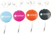 Retractable earphone with round case for logo printing