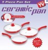 The best hot sale -Aluminum 5pcs ceramic fry pan as seen on tv ceramic cookware set