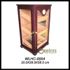 black wooden custom cigar cabinet with 3 trays