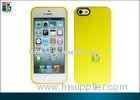 Yellow, Pink Hybrid PC / Tpu Hard Cover with TPU Bumper for Iphone 5 Protective Cases