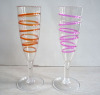 Plastic goblet with double colour small size