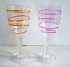 Plastic goblet with double colour medium size